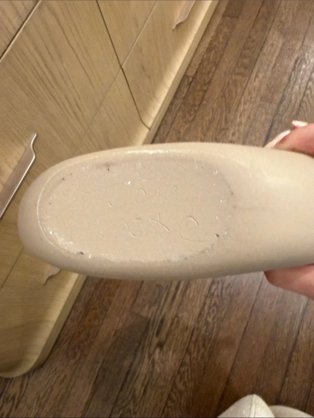 Modern Donut-Shaped Ceramic Vase in Matte Taupe With Cork & Spout